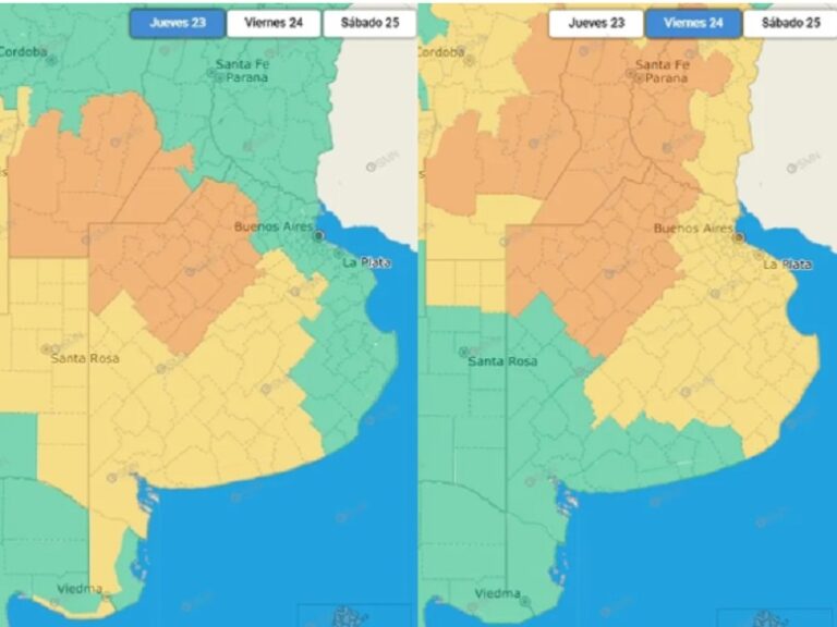 Tormentas intensas y riesgo de anegamientos en el norte bonaerense en alerta naranja