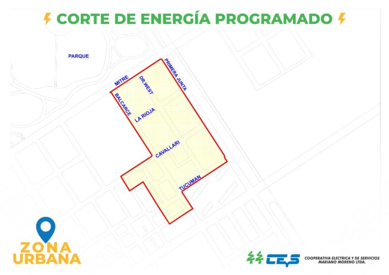 La CEyS programó un corte de energía en un sector de la plata urbana