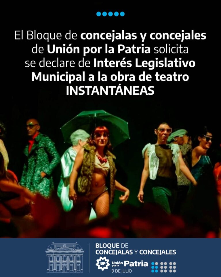 Impulsan declarar de Interés Legislativo Municipal la obra teatral “Instantáneas”