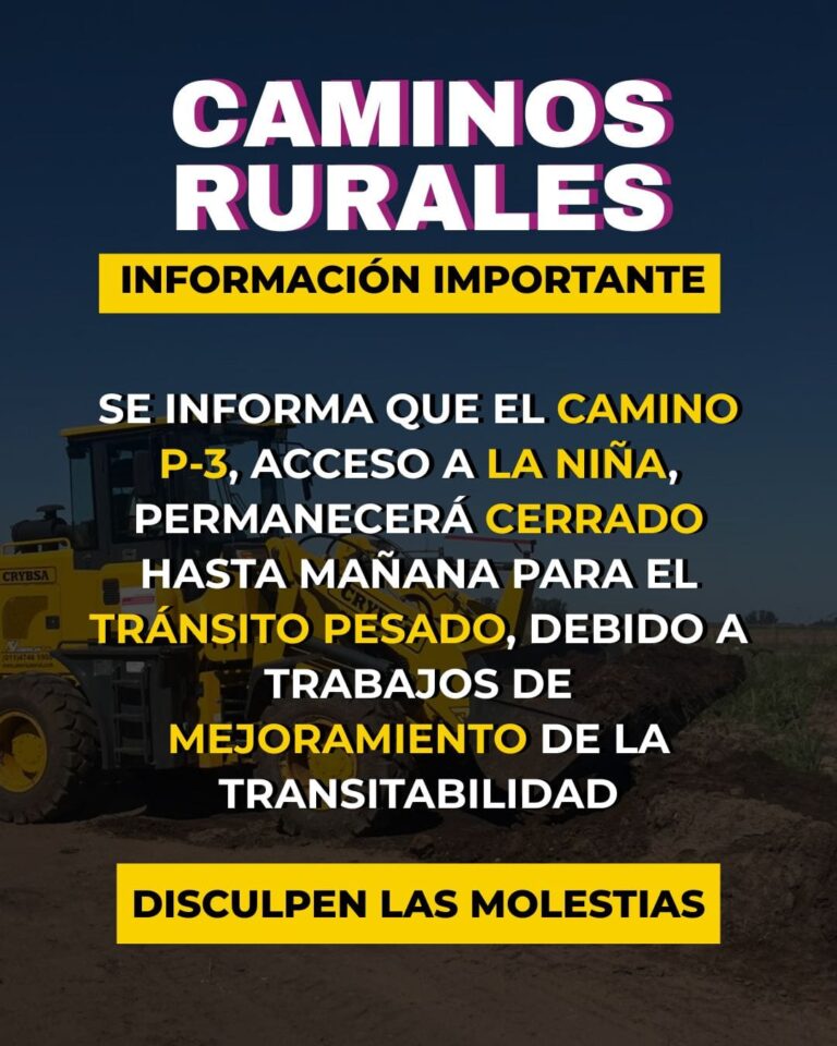 Reacondicionan el acceso a La Niña: cierre temporal del Camino P-3