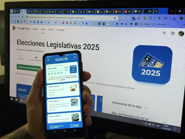 Está disponible la aplicación “Elecciones Legislativas 2025” para seguir los resultados desde el celular