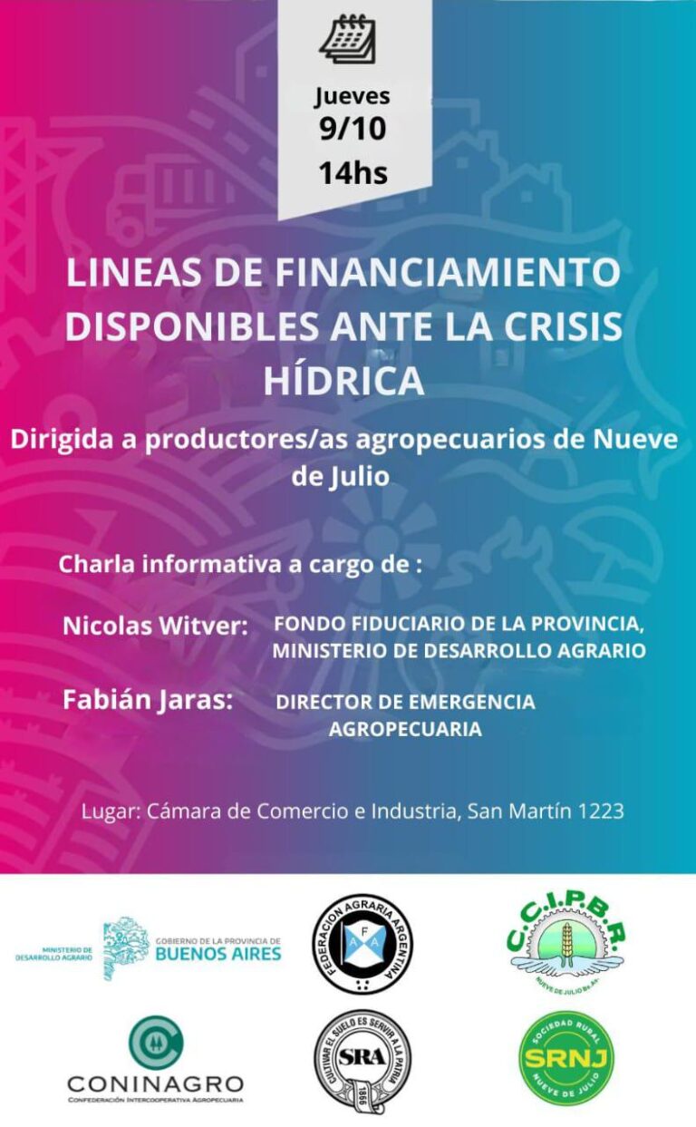 Charla Informativa sobre Financiamiento ante la Crisis Hídrica