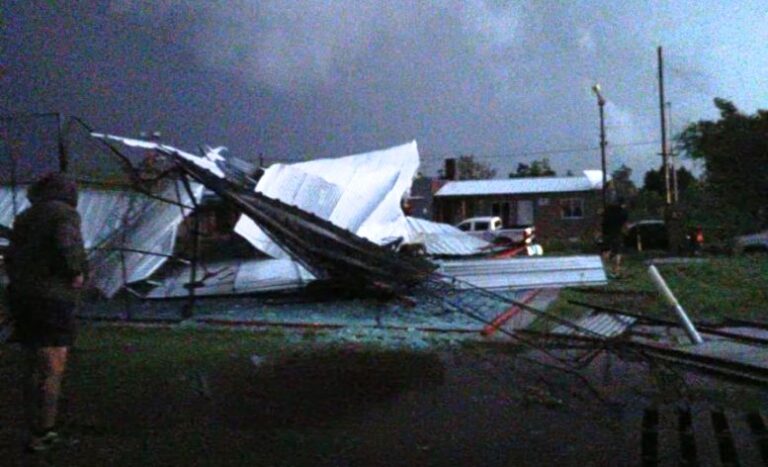 Bolivar: fuerte temporal de lluvia, viento y granizo
