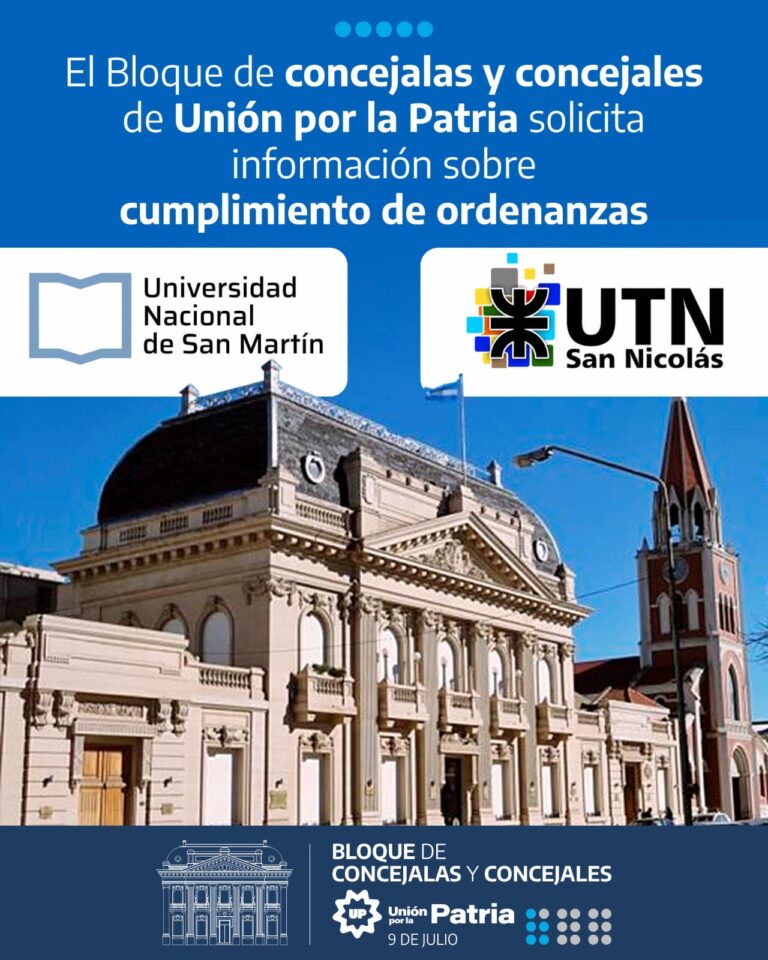 El Bloque de Concejales de Unión por la Patria Solicita Información sobre Cumplimiento de Convenios en Tránsito y Movilidad Urbana