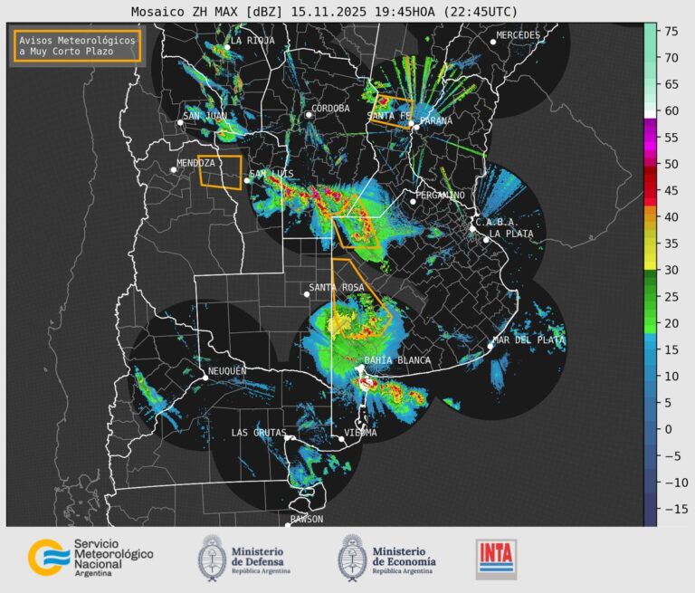 Alerta Meteorológica: Tormentas fuertes y posible caída de granizo