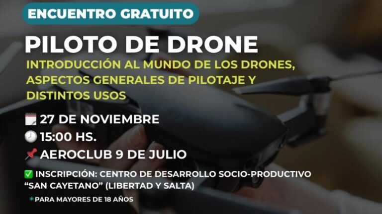 Encuentro gratuito “Piloto de Drone”