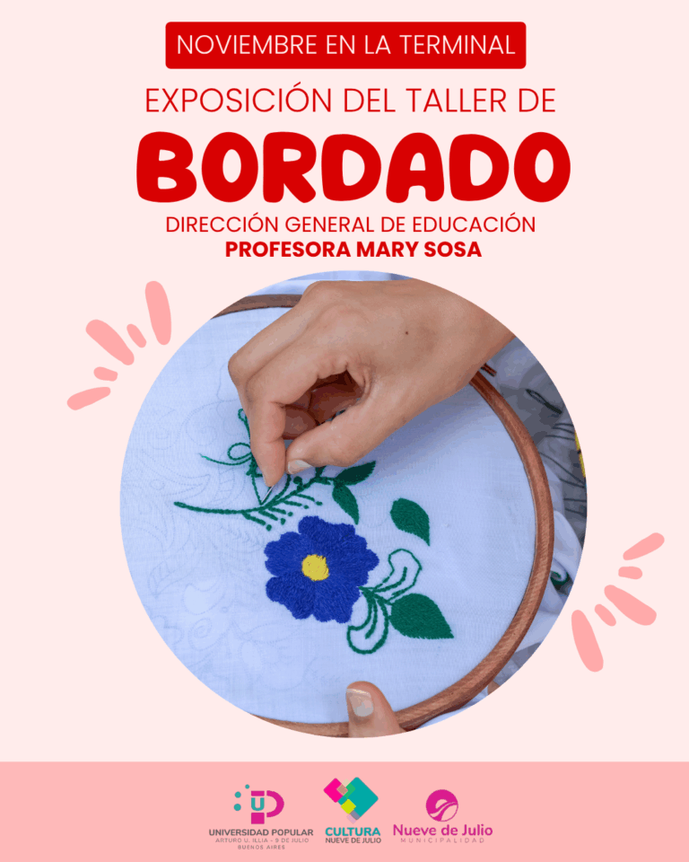 Muestra de Bordado de la Universidad Popular en la Terminal de Ómnibus Jesús Blanco