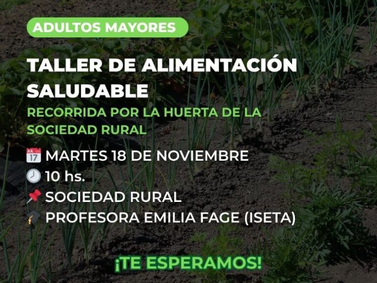 Taller de Alimentación Saludable para adultos mayores