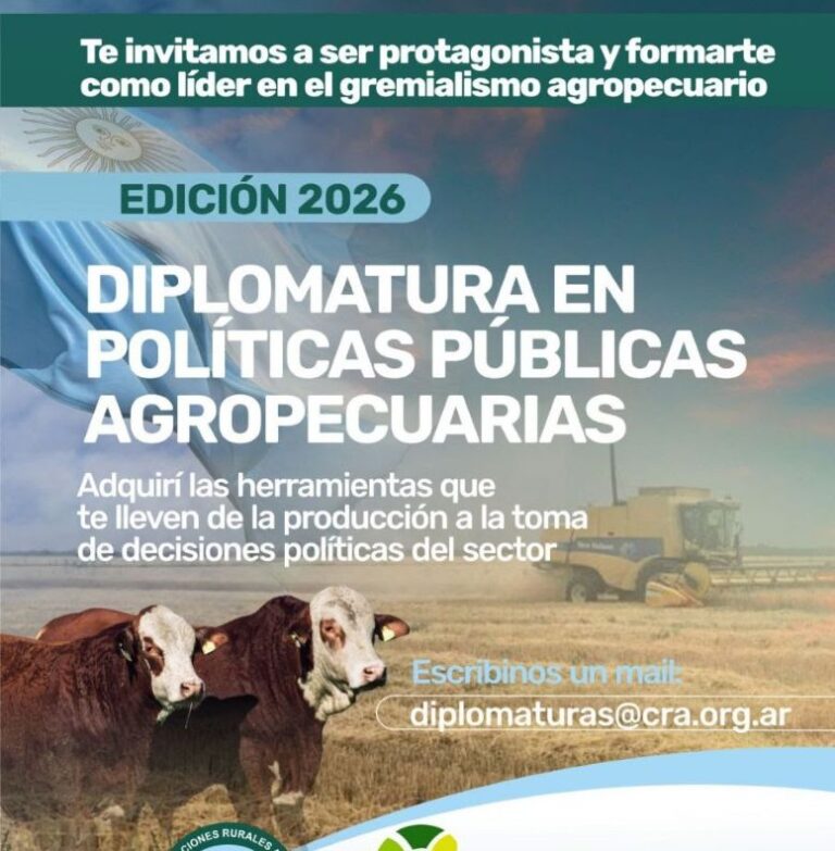 Confederaciones Rurales Argentinas lanza la tercera edición de la Diplomatura en Políticas Públicas Agropecuarias