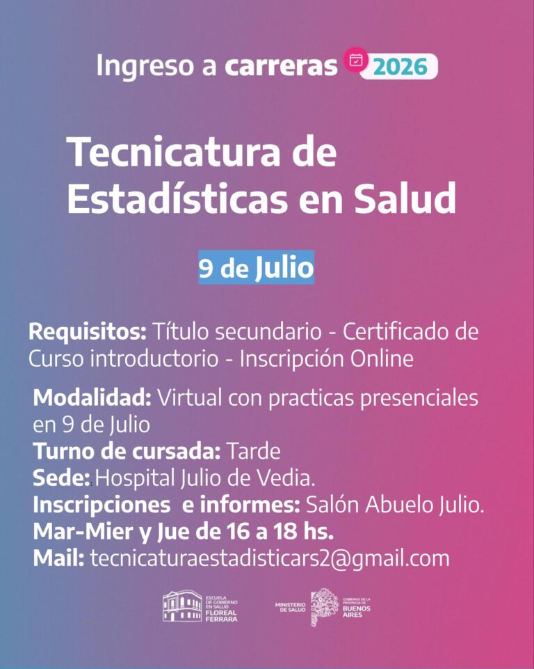 Abrió la preinscripción 2026 para carreras y cursos de formación en Salud en la Región Sanitaria II