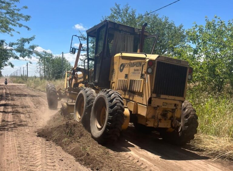 Se realizan tareas de mejoramiento de calles