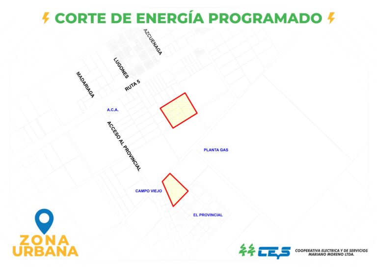 La CEyS programó un corte de energía en un sector de El Provincial