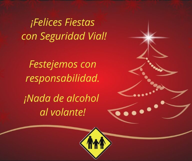 Disfrutemos esta Navidad sin alcohol al volante de cualquier vehículo
