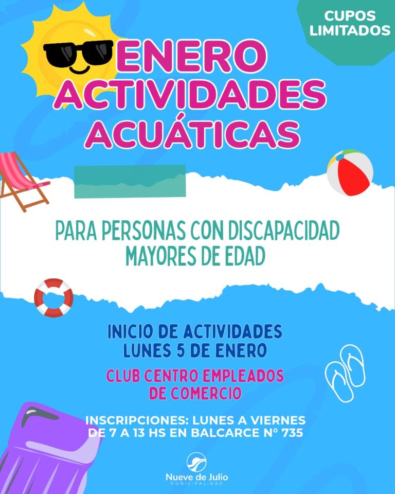 Programa de actividades acuáticas para personas con discapacidad