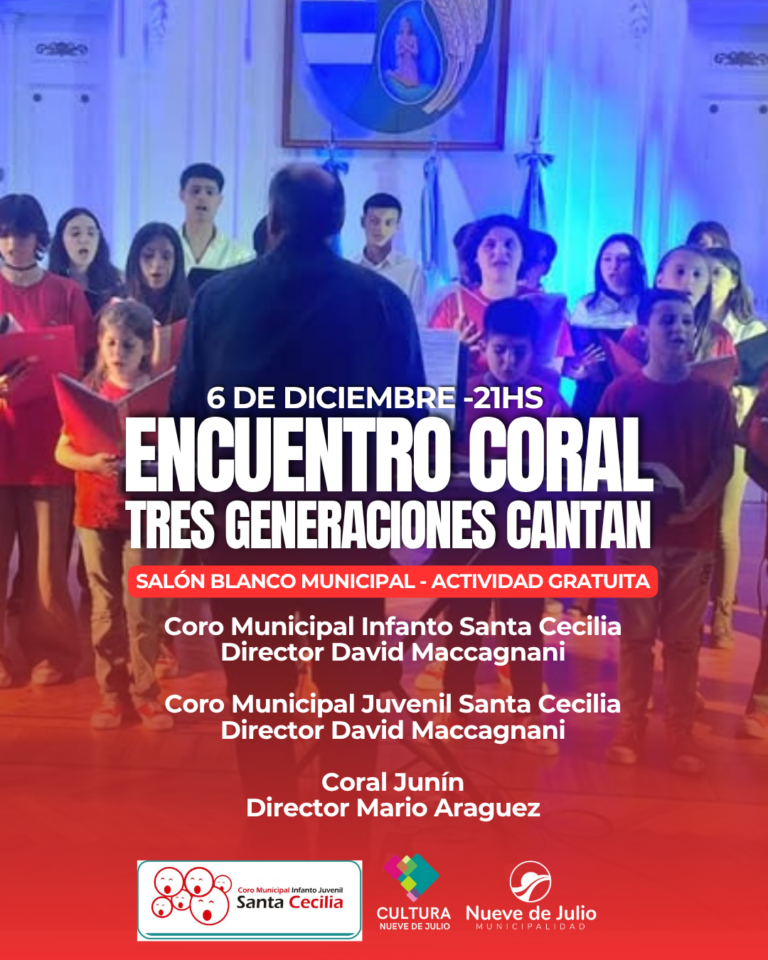 Encuentro Coral “Tres Generaciones Cantan”: un concierto para disfrutar en familia