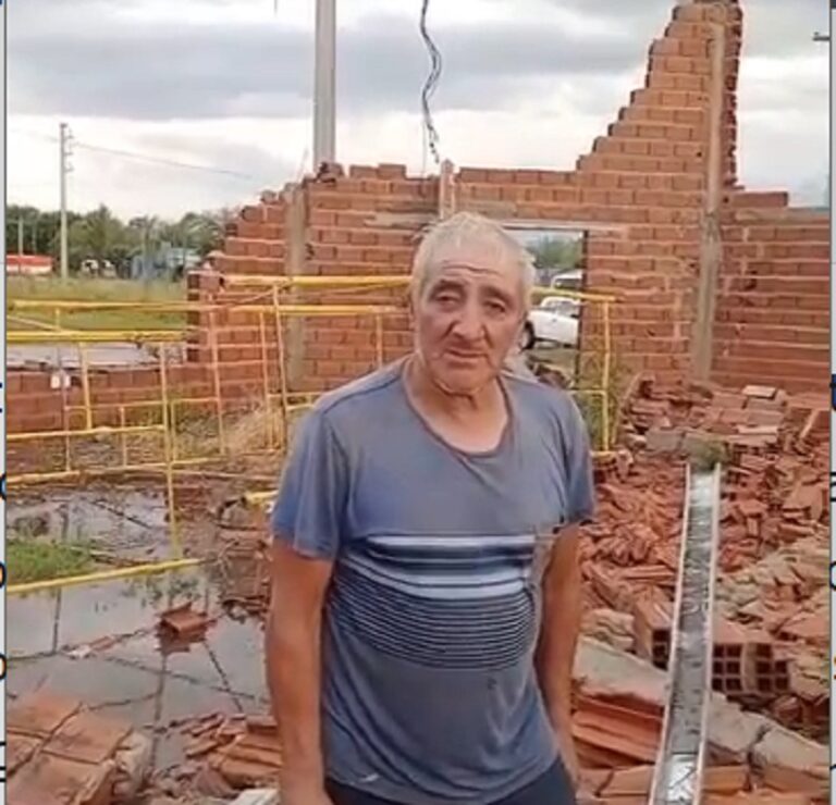 Tornado en Carlos Casares: Albañiles de Dudignac se salvaron tras el derrumbe de una obra que construían