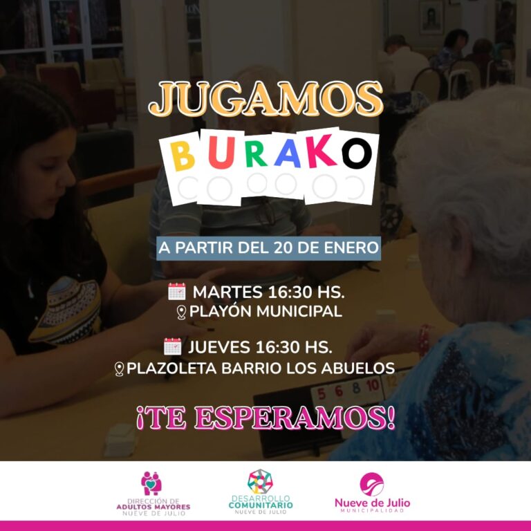 Nueva propuesta recreativa: “Jugamos Burako” para personas mayores