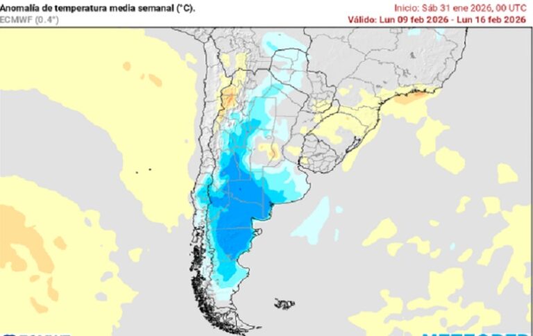Pronóstico en la región central del país: dos frentes fríos traerán lluvias y un cambio de condiciones esta semana