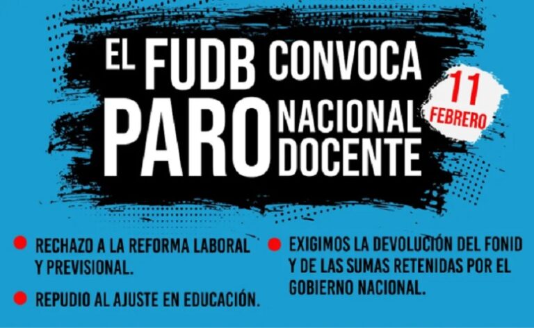 Paro docente: gremios bonaerenses se movilizan contra la reforma laboral del Gobierno