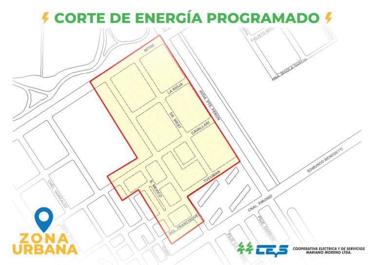 La CEyS programó un corte de luz en un sector de la ciudad