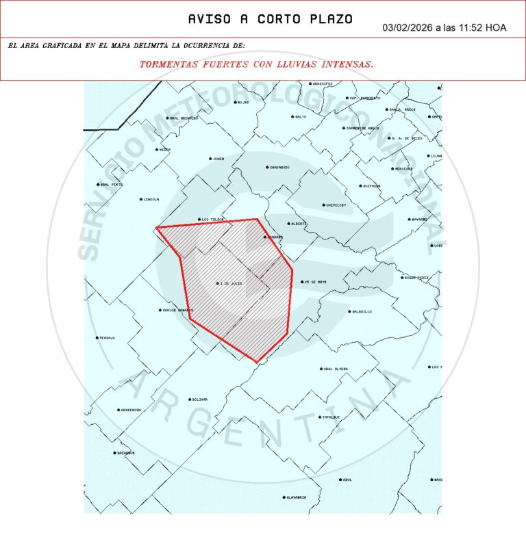 Tormentas fuertes en el Oeste de la Provincia de Buenos Aires