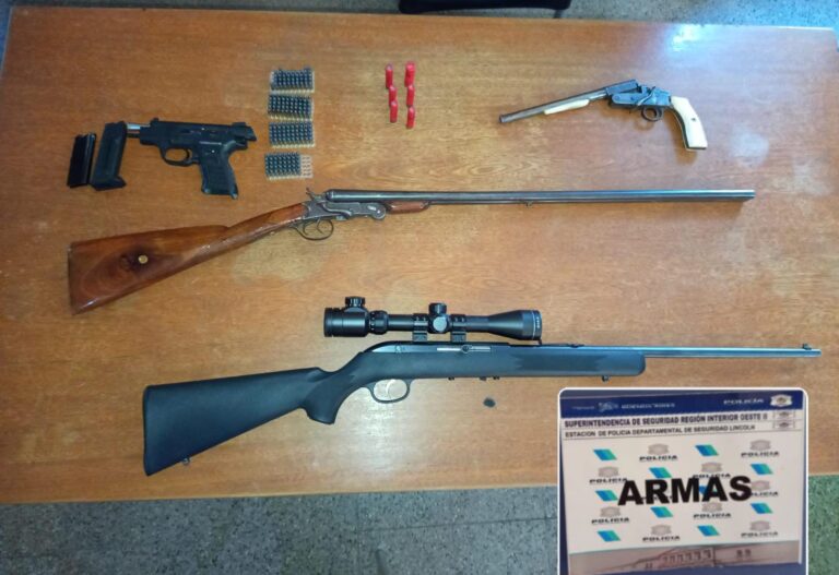 Allanamientos y secuestro de armas en Lincoln