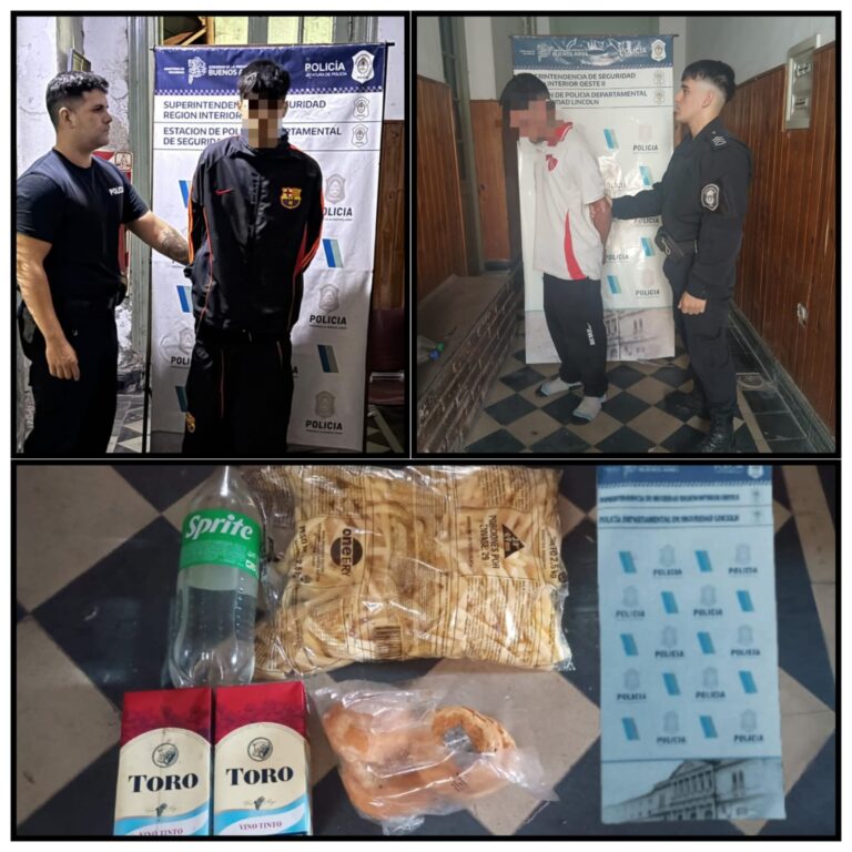 Dos aprehendidos tras intento de robo en una cantina de Lincoln