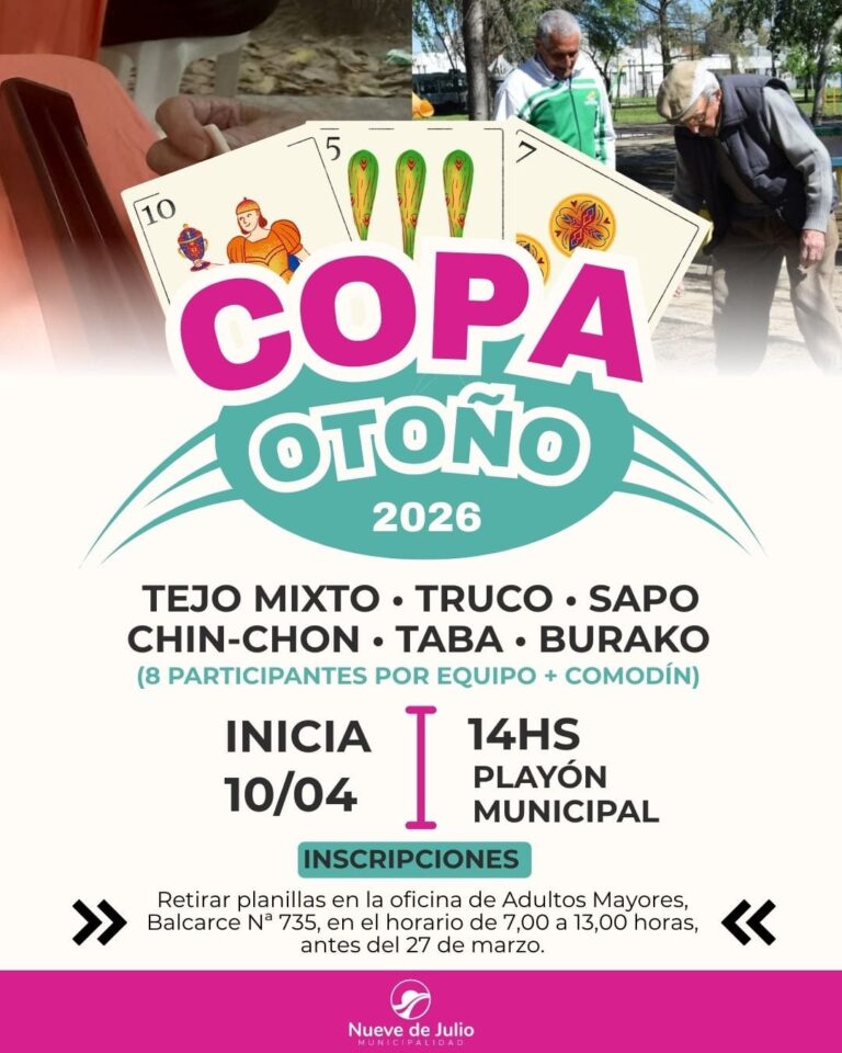 Seviene la copa de otoño 2026 para adultos mayores