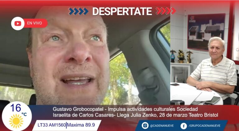 Gustavo Grobocopatel impulsa la actividad cultural en la Sociedad Israelita de Carlos Casares: Julia Zenko abre el ciclo el 28 de marzo