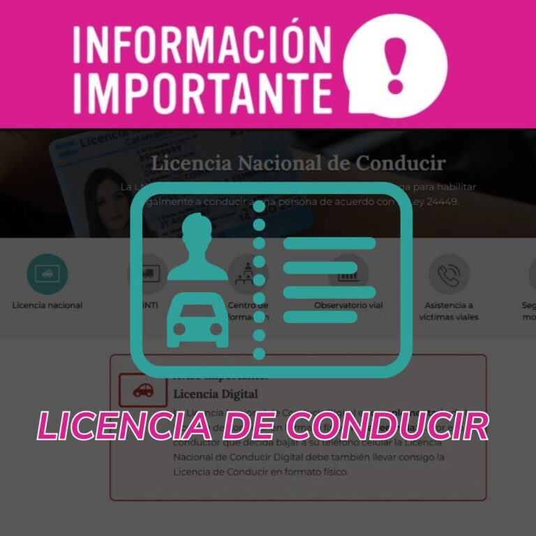 Recordatorio para actualizar la licencia de conducir tras cambios de domicilio o datos personales