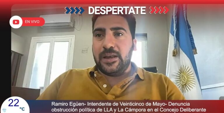 Ramiro Egüen: “Se oponen a todo sin pensar en la gente”, denuncia el Intendente de 25 de Mayo sobre Libertad Avanza y La Cámpora