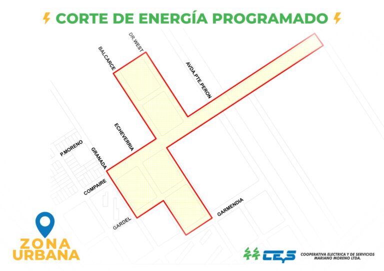 La CEyS programó un corte de luz por mantenimiento de la red eléctrica en un sector de la ciudad