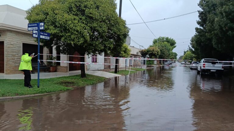La precipitación: anegamientos, asistencia a vecinos y unos 100 mm acumulados en el distrito
