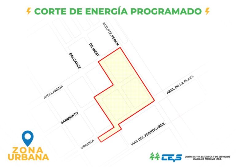 CEyS Mariano Moreno programó dos cortes de luz para este miércoles 1 de abril