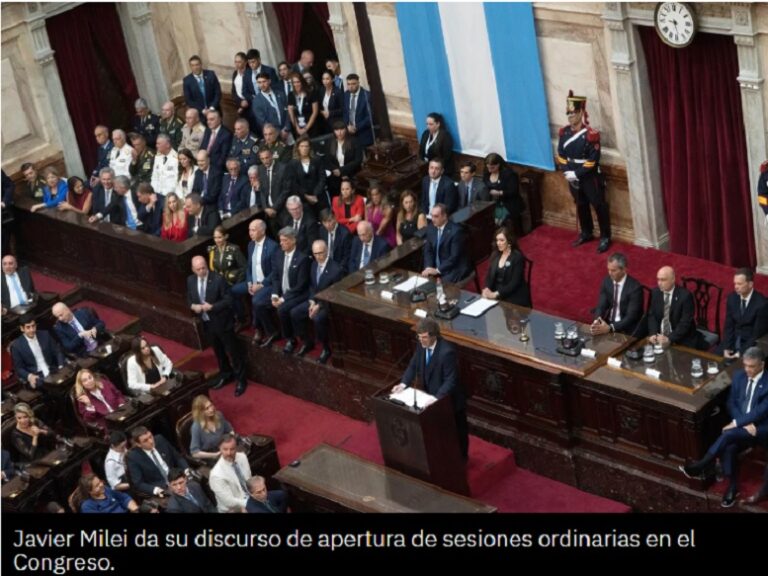 Milei inauguró el período de sesiones legislativos resaltando: “El Congreso será el más reformista de la historia”