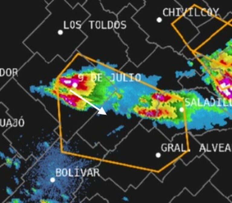 Alerta a muy corto plazo por tormentas fuertes en el centro bonaerense
