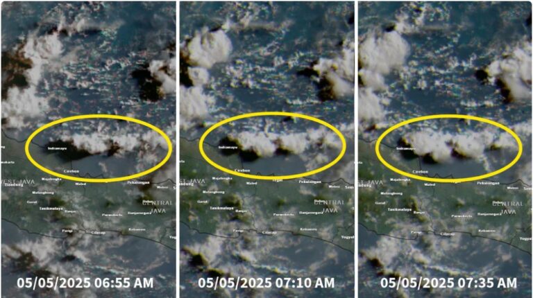 Impactante “disco luminoso” sobre una nube sorprende en Indonesia: el fenómeno quedó grabado y se volvió viral