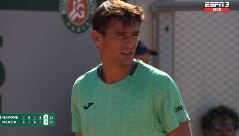 Gran batalla de Mariano Navone en Roland Garros que no le alcanzó para ganar