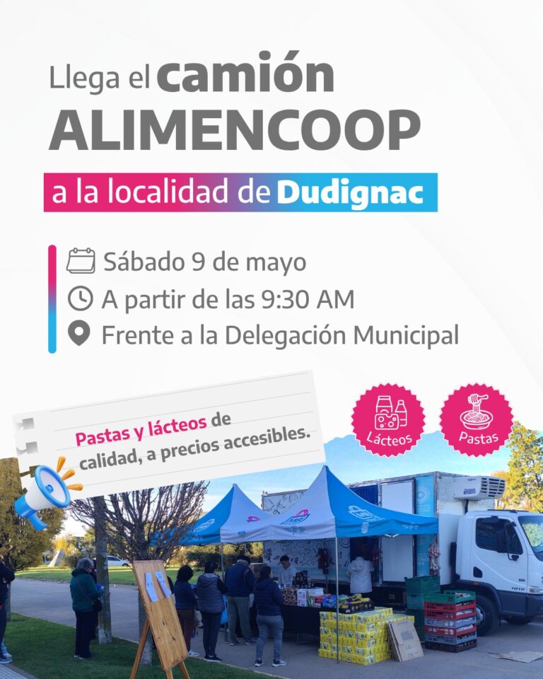 Un camión de Pastas y Lácteos llega a Dudignac este sábado