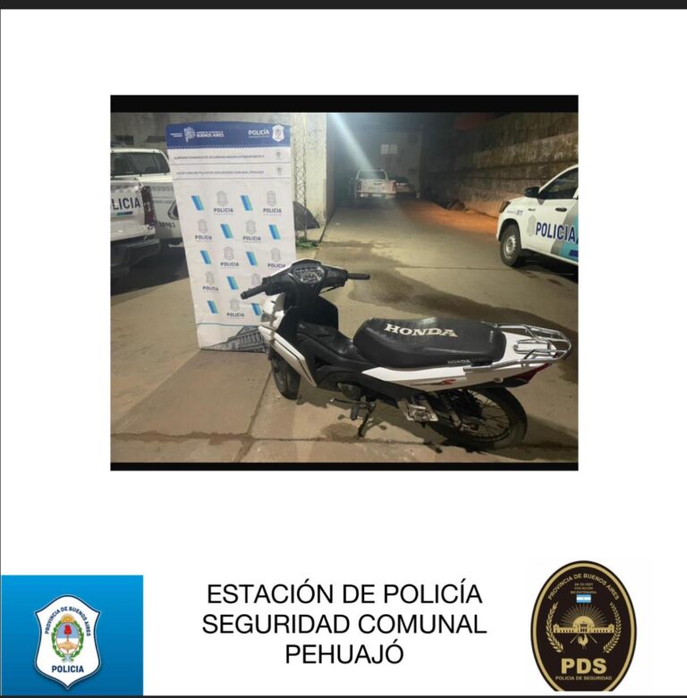 Pehuajó: múltiples procedimientos policiales dejaron aprehendidos, secuestro de motos y una motocicleta recuperada