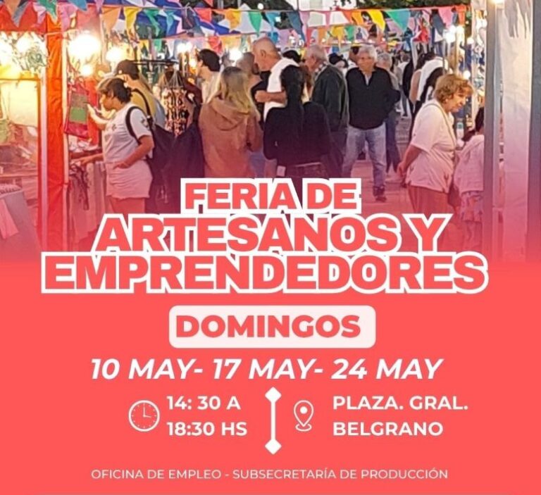 La Feria de Artesanos y Emprendedores vuelve a Plaza Belgrano