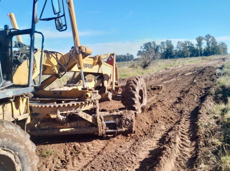 Intensas tareas de mantenimiento y mejoras en la red vial rural del distrito