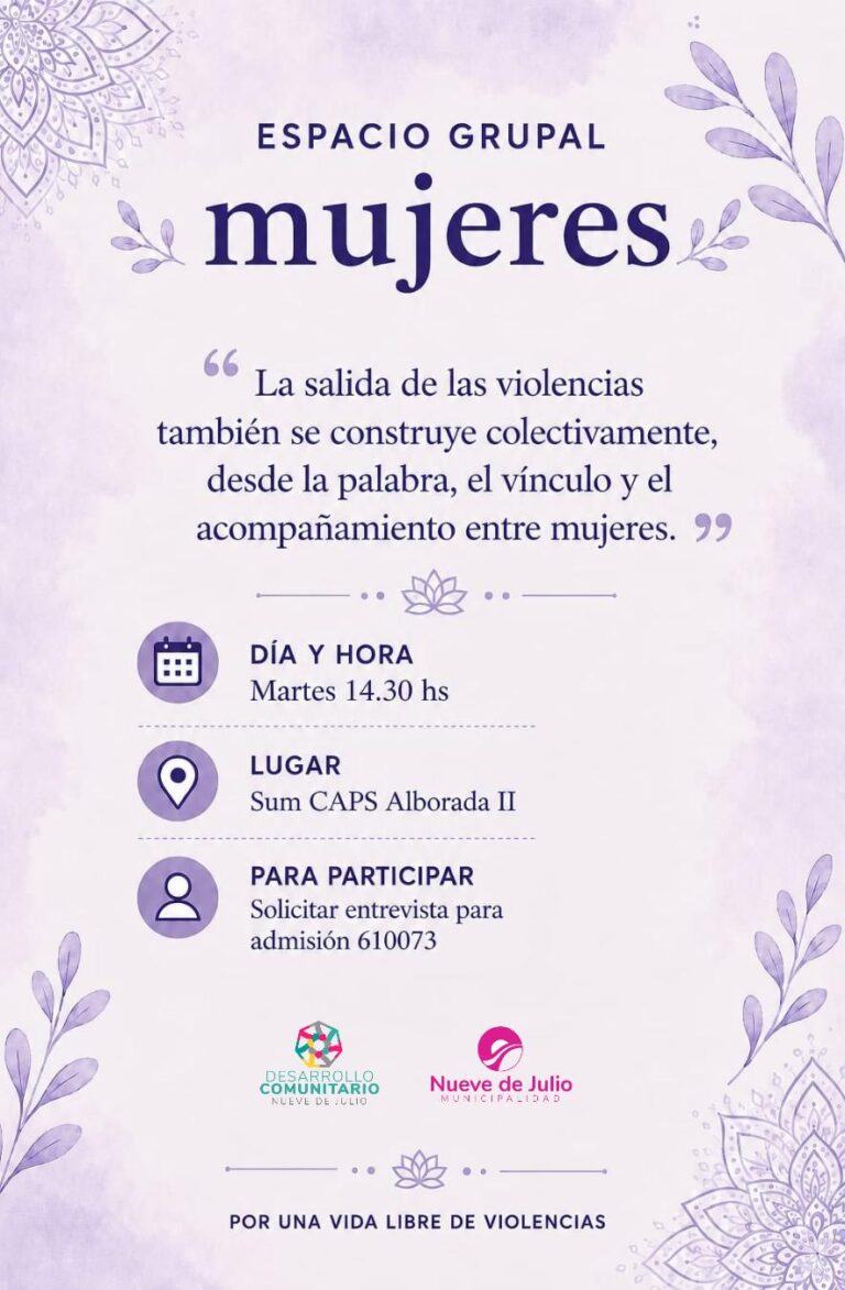 Abren un espacio grupal de acompañamiento para mujeres en CAPS Alborada II