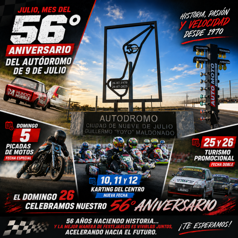El Automoto Club Nuevejuliense celebrará los 56 años del autódromo con un mes repleto de automovilismo