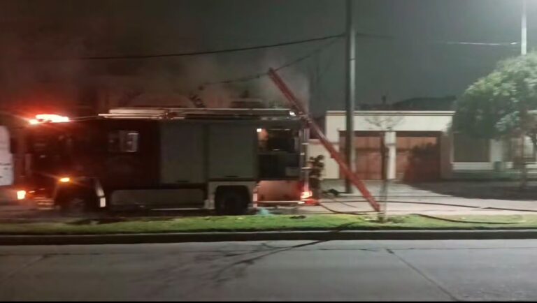 Cuatro dotaciones extinguieron el fuego originado en una carpintería