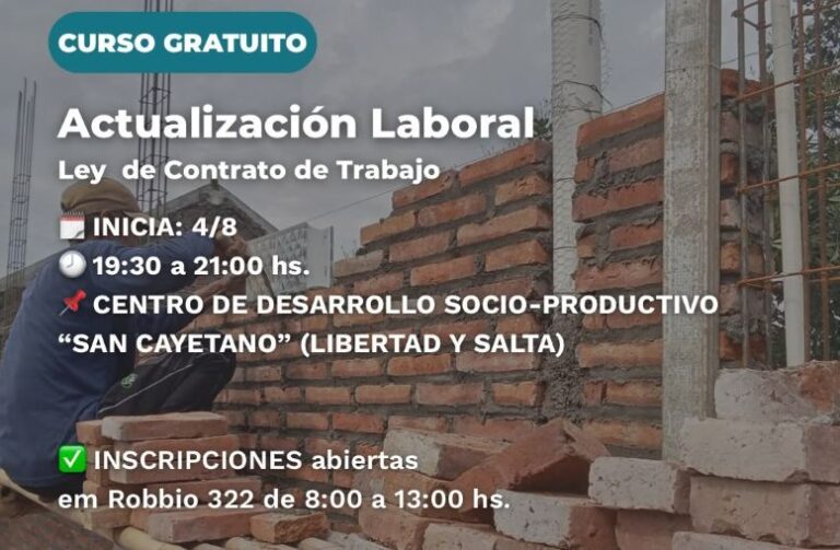 Nuevas capacitaciones laborales en el Centro de Desarrollo San Cayetano