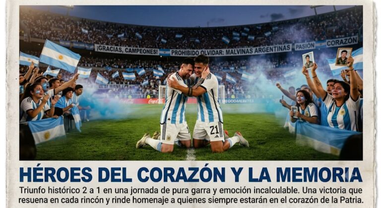 Un triunfo con el alma, el corazón y la memoria de la Patria