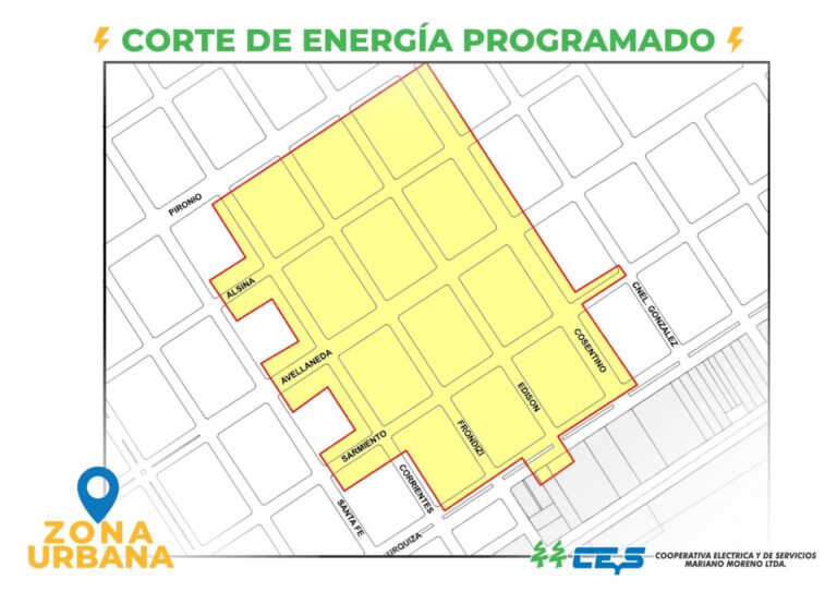 Corte programado de energía de la CEyS afectará a un sector de la ciudad