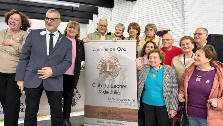 El Club de Leones de Nueve de Julio fue distinguido con las Palmas de Oro del Distrito O5