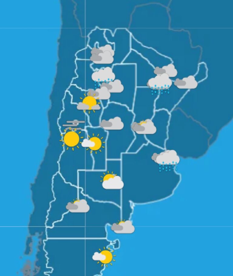 El tiempo mejora en Nueve de Julio: tras las lloviznas regresa el sol y comienza un ascenso de la temperatura